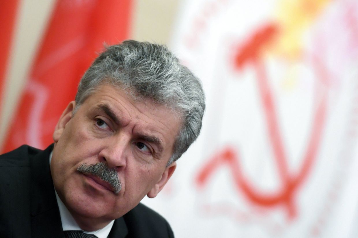 Кандидат в президенты РФ Павел Грудинин на встрече с избирателями в Казани. 13 марта 2018