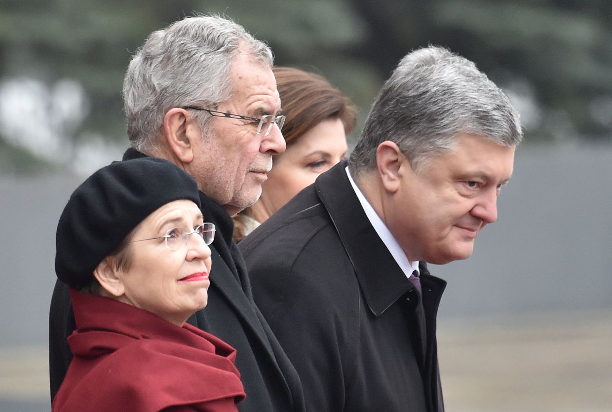 Президент Украины Петр Порошенко и президент Австрии Александр Ван дер Беллен