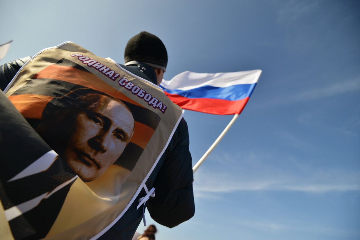 Митинг в поддержку жителей Крыма в Ставрополе