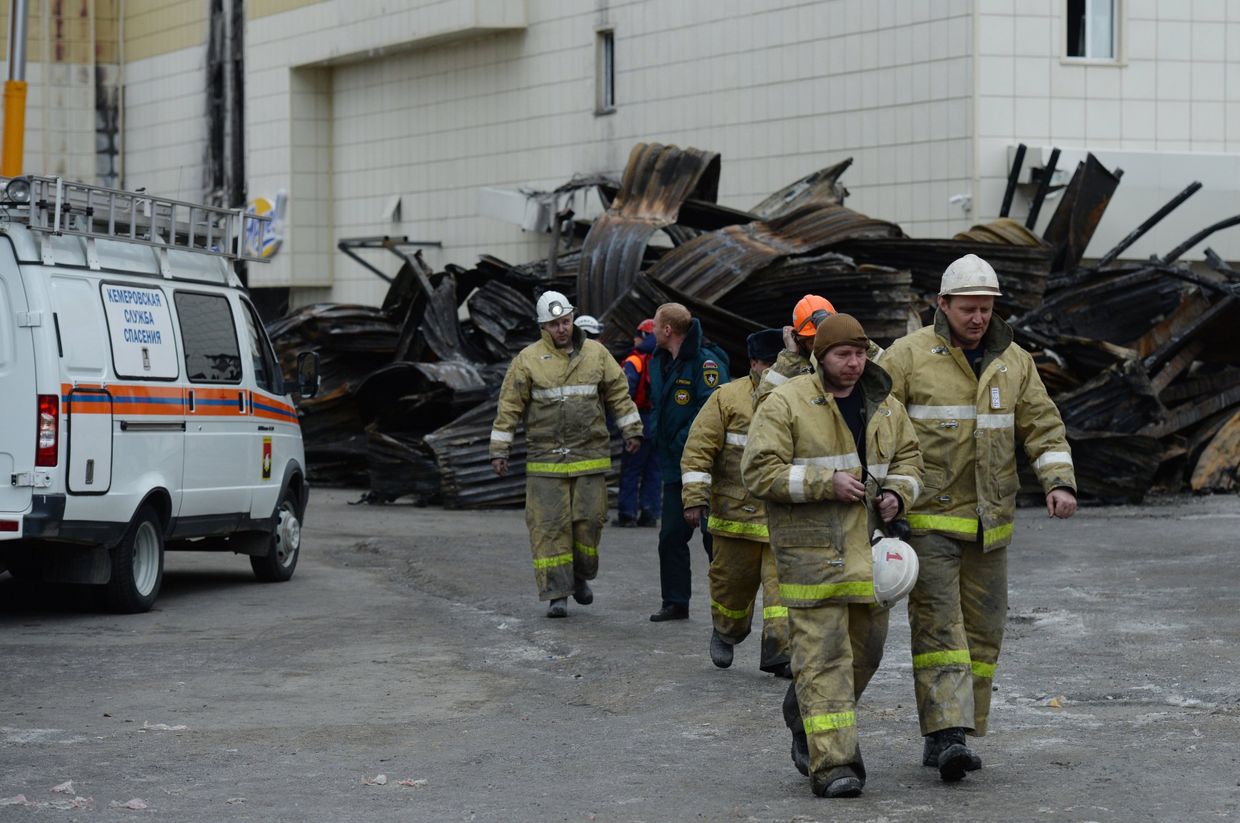 Последствия пожара в ТЦ «Зимняя вишня»
