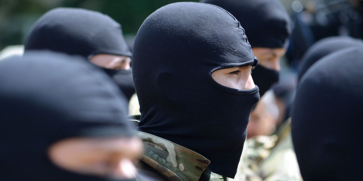 Новобранцы батальона Азов в Киеве