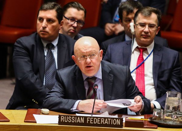 Постпред РФ в ООН Василий Небензя на экстренном совещании по инцеденту в Солсбери. 14 марта 2018