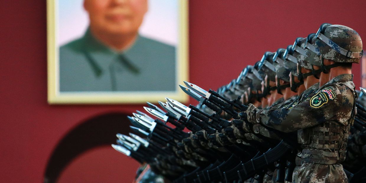 Военнослужащие Народно-освободительной армии Китая на военном параде по случаю 70-летия окончания Второй мировой войны