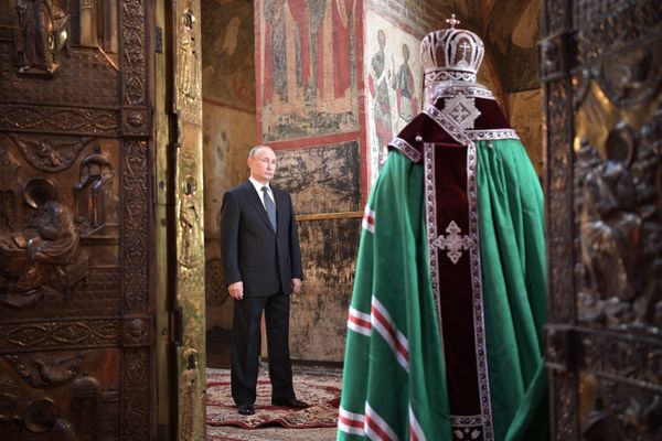 Президент РФ Владимир Путин и патриарх Московский и всея Руси Кирилл