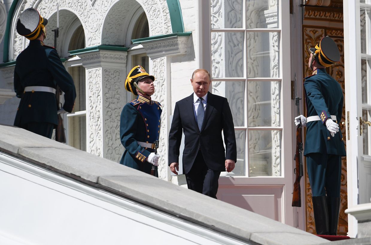 Президент РФ Владимир Путин после церемонии инаугурации. 7 мая 2018