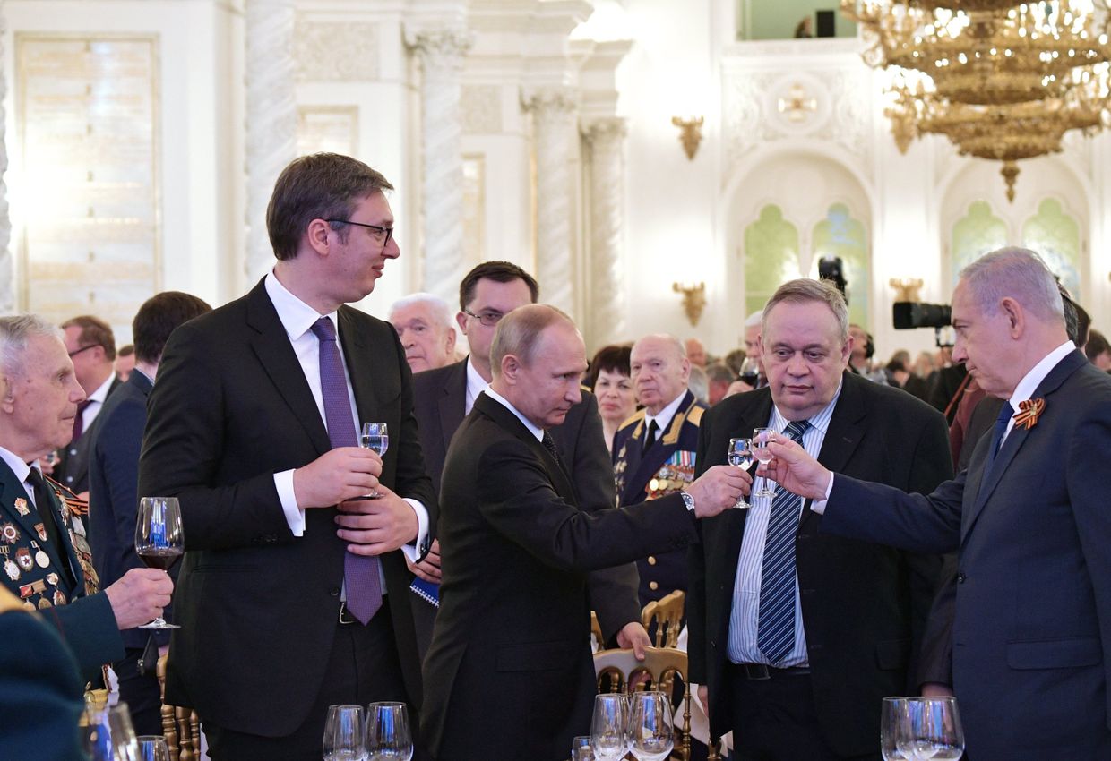 Президент РФ Владимир Путин на торжественном приеме по случаю празднования 73-й годовщины Победы в Великой Отечественной войне 1941-1945 годов. 9 мая 2018