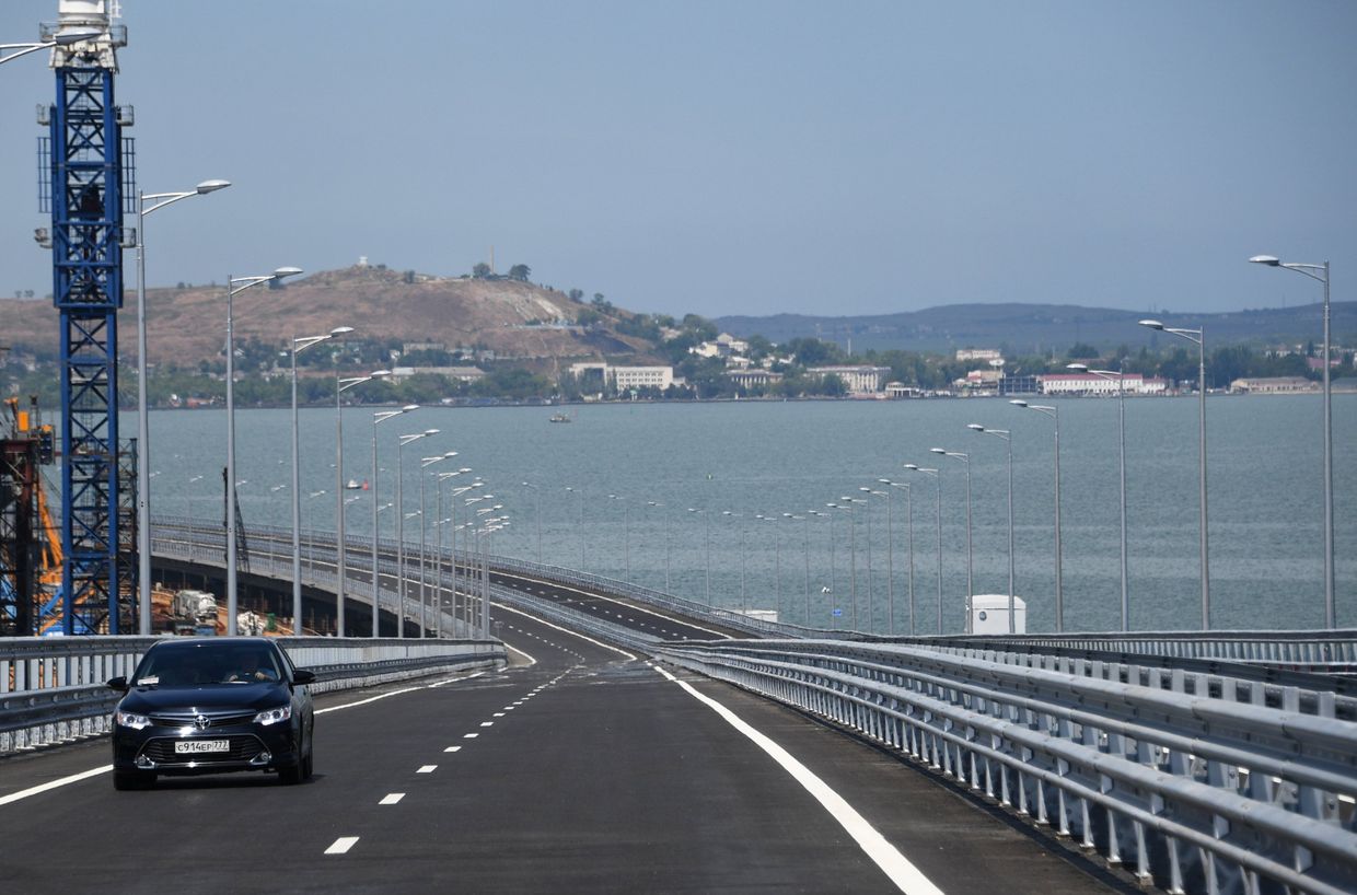 Открытие автомобильной части Крымского моста