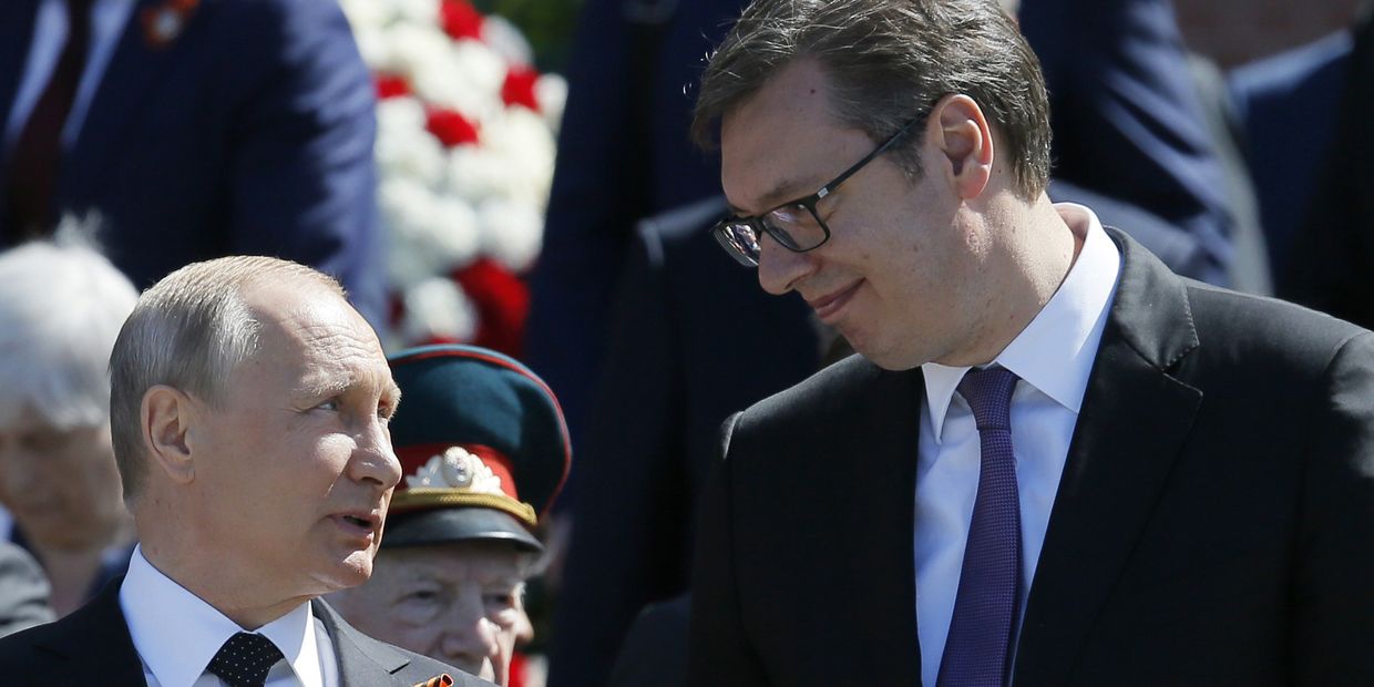 Президент РФ Владимир Путин и президент республики Сербии Александр Вучич Президент РФ Владимир Путин и президент республики Сербии Александр Вучич