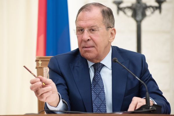 Министр иностранных дел РФ Сергей Лавров на пресс-конференции