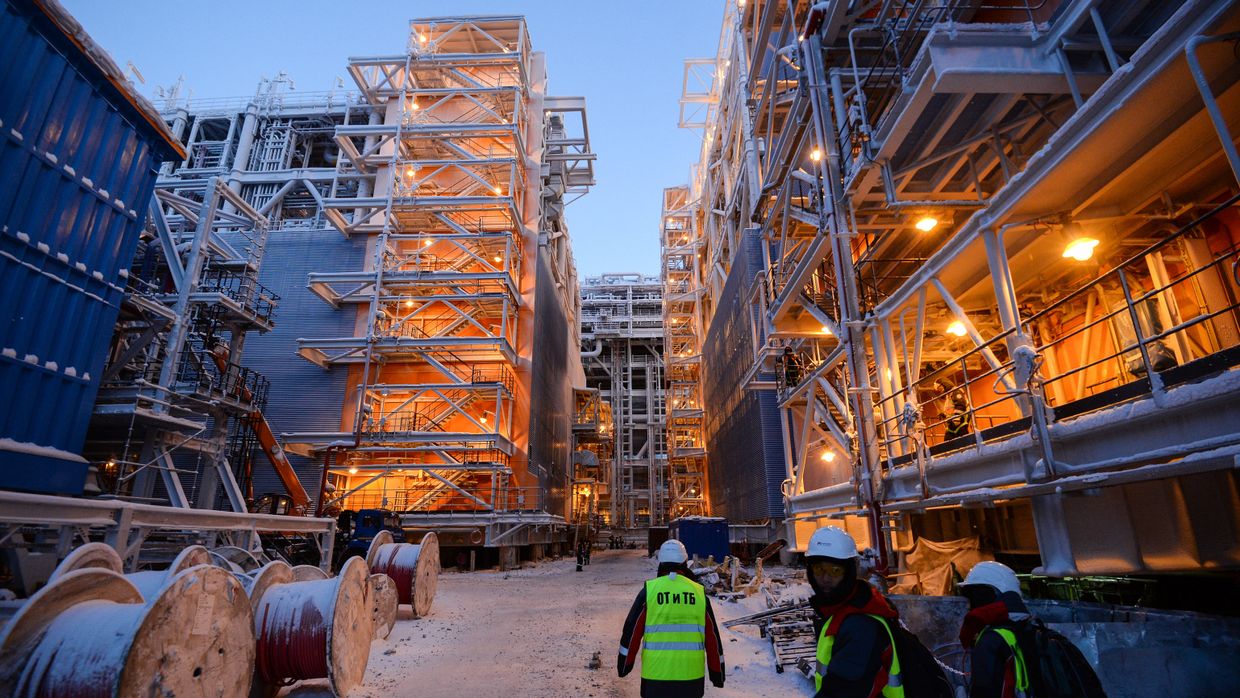 Строительство завода по производству сжиженного газа Ямал СПГ