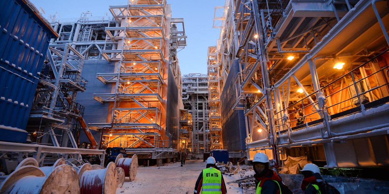 Строительство завода по производству сжиженного газа Ямал СПГ Строительство завода по производству сжиженного газа Ямал СПГ