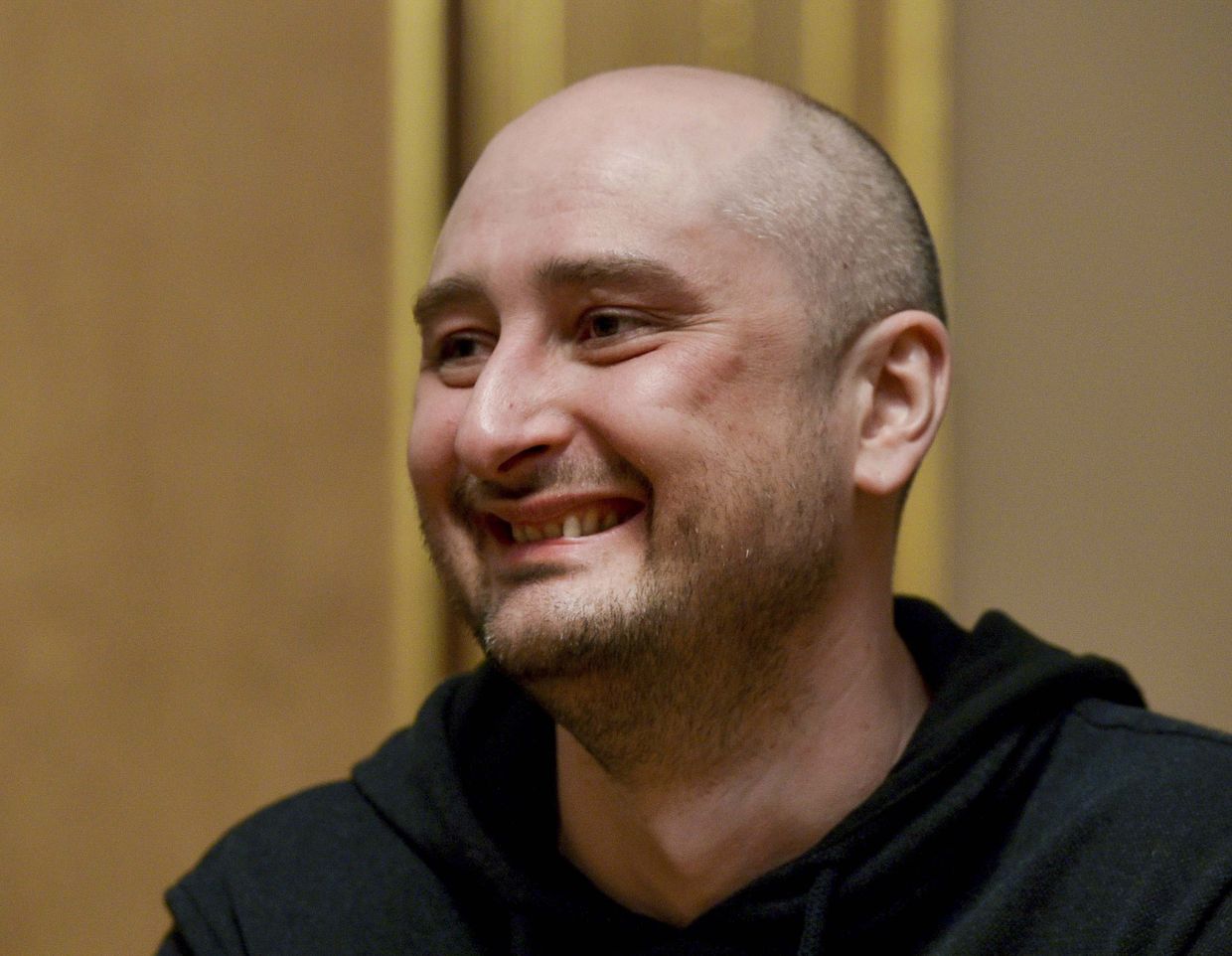Аркадий Бабченко во время встречи с президентом Украины Петром Порошенко в Киеве. 30 мая 2018