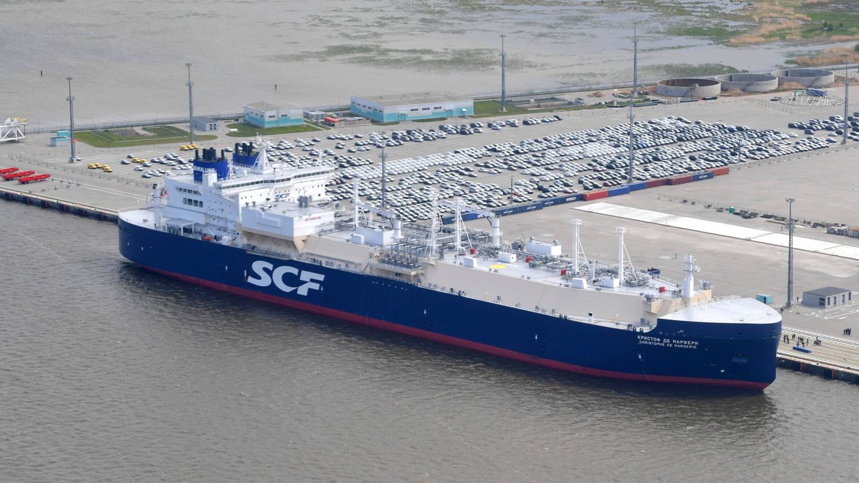 Арктический танкер-газовоз Кристоф де Маржери (ледового класса Arc7), разработанный для проекта Ямал СПГ