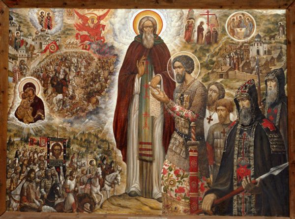 Икона Святые Сергий Радонежский и Дмитрий Донской. Архив