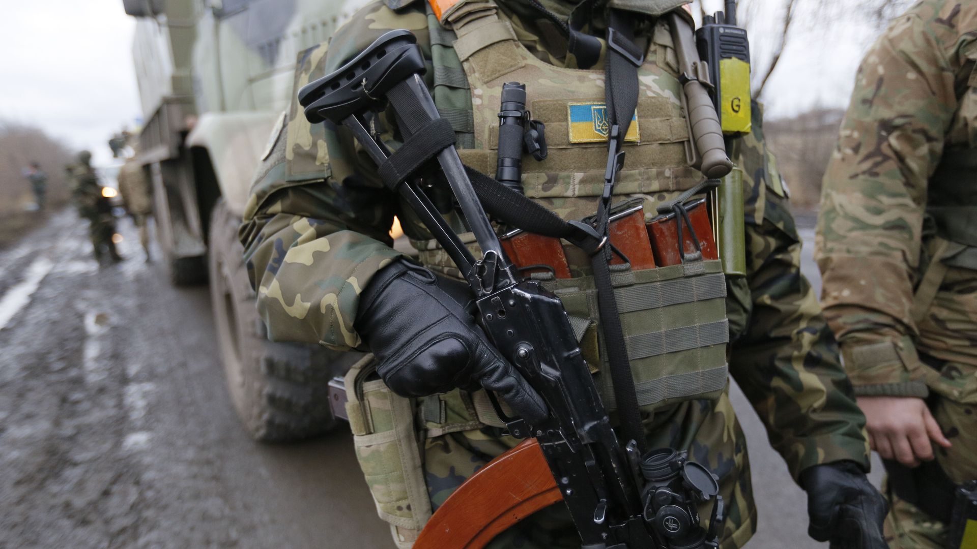 Солдаты украинской правительственной армии в районе возле деревни Дебальцево, Донецкая область - ИноСМИ, 1920, 21.02.2022