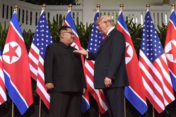 Трамп и Ким Чен Ын на саммите. 12.06.2018