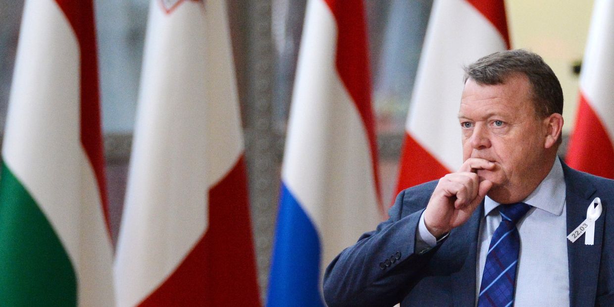 Премьер-министр Дании Ларс Лёкке Расмуссен на саммите ЕС в Брюсселе. 22 марта 2018 Премьер-министр Дании Ларс Лёкке Расмуссен на саммите ЕС в Брюсселе. 22 марта 2018