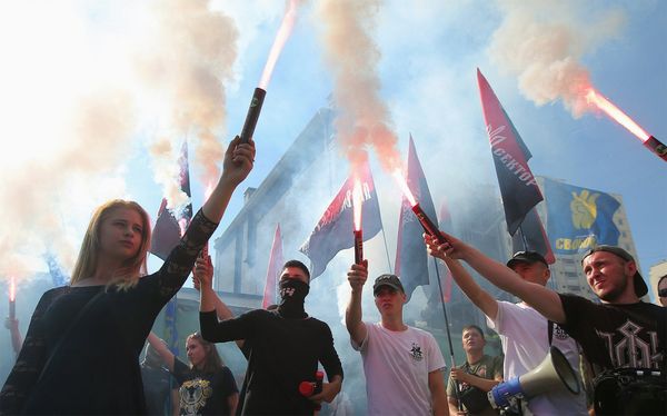 Акция в Киеве с требованием отставки главы полиции Украины