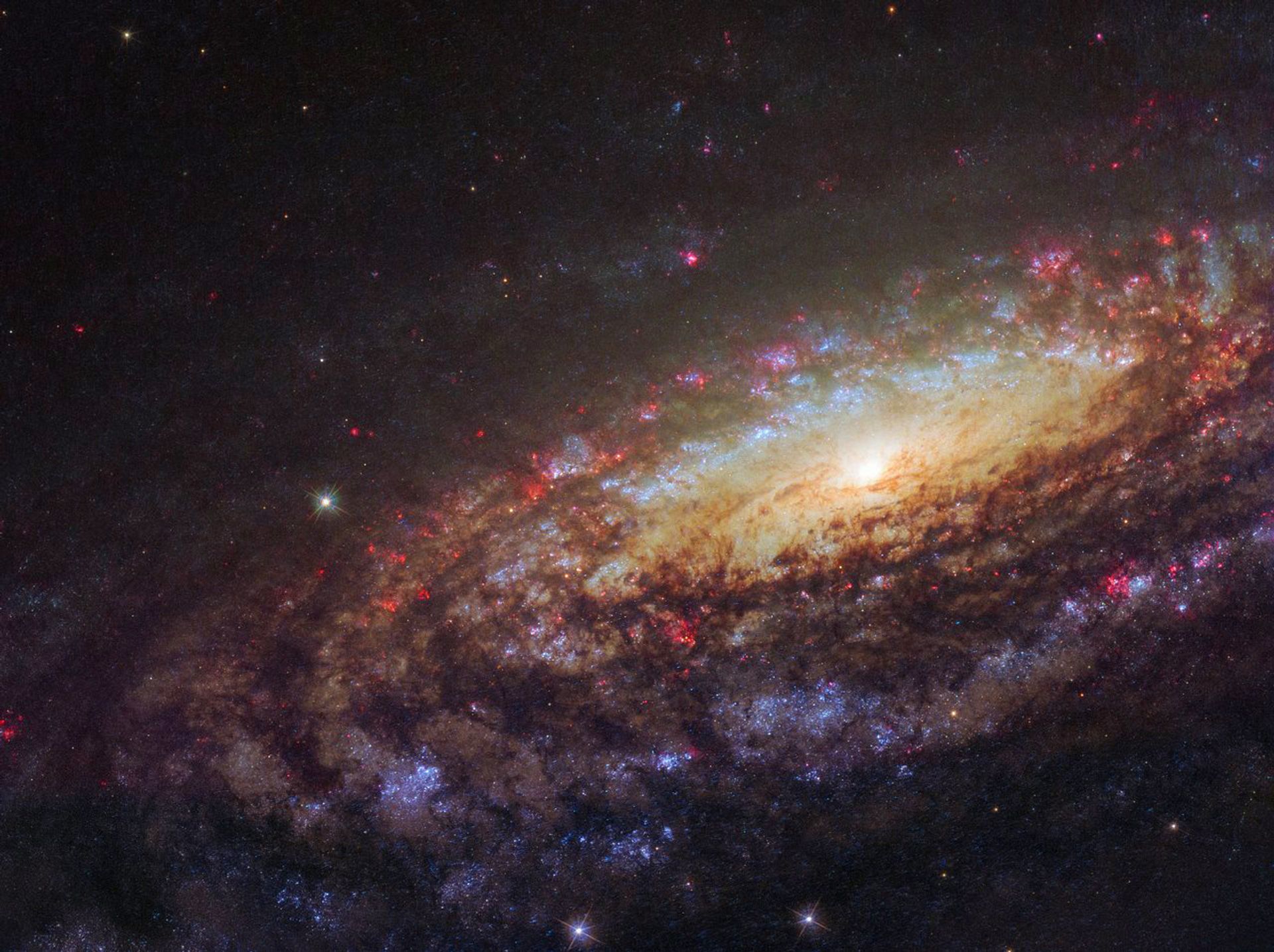 Фотография спиральной галактики NGC 7331, снятая телескопом «Хаббл» - ИноСМИ, 1920, 23.06.2024