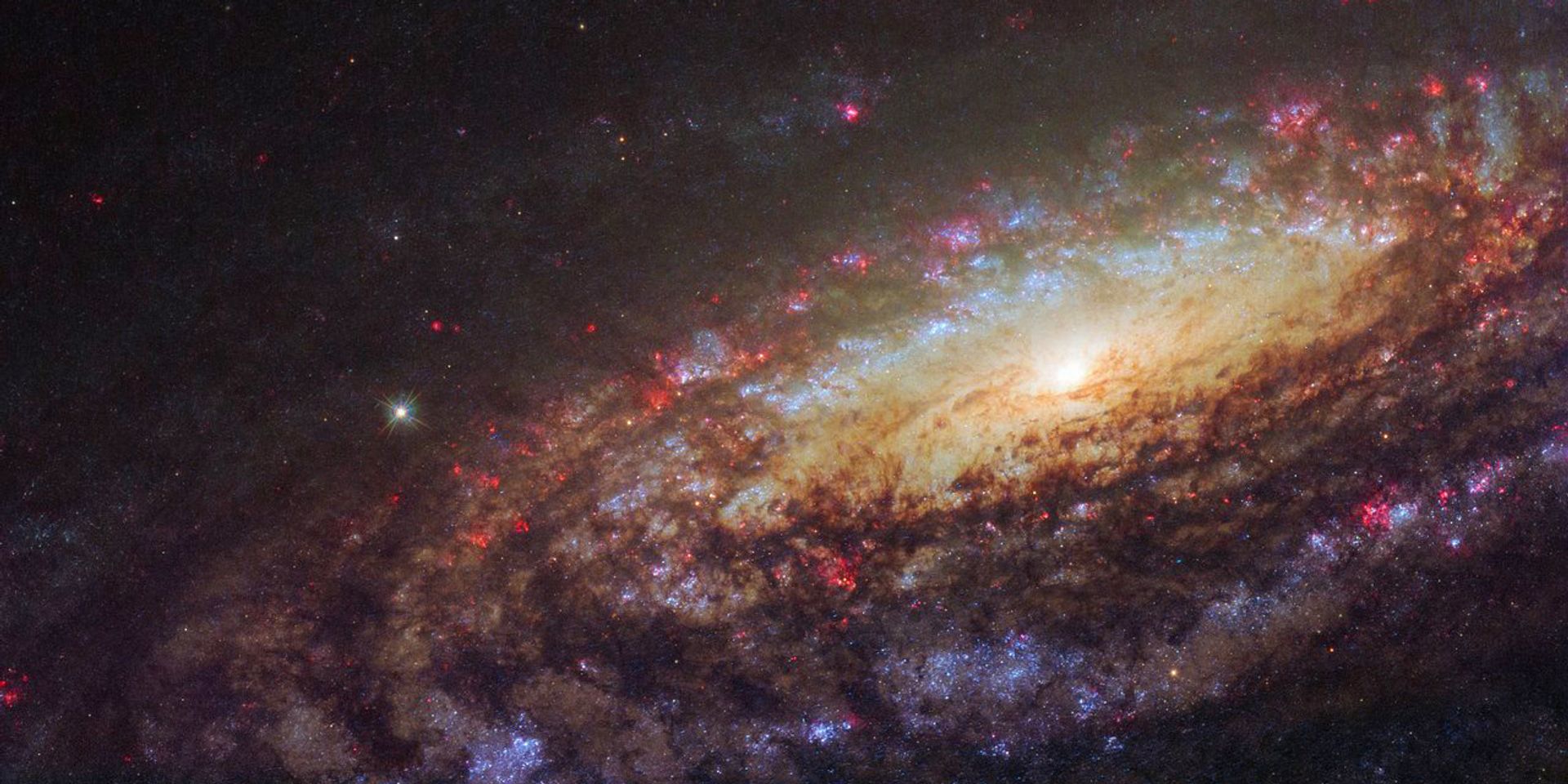 Фотография спиральной галактики NGC 7331, снятая телескопом «Хаббл» - ИноСМИ, 1920, 22.05.2022