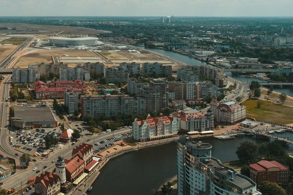 Район Рыбная деревня в Калининграде