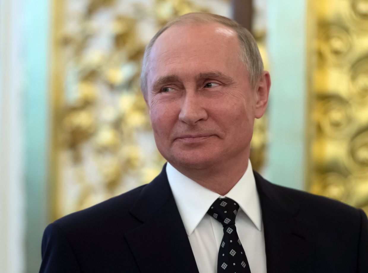 Президент РФ Владимир Путин на торжественном приеме в честь выпускников высших военных учебных заведений Минобороны РФ. 28 июня 2018