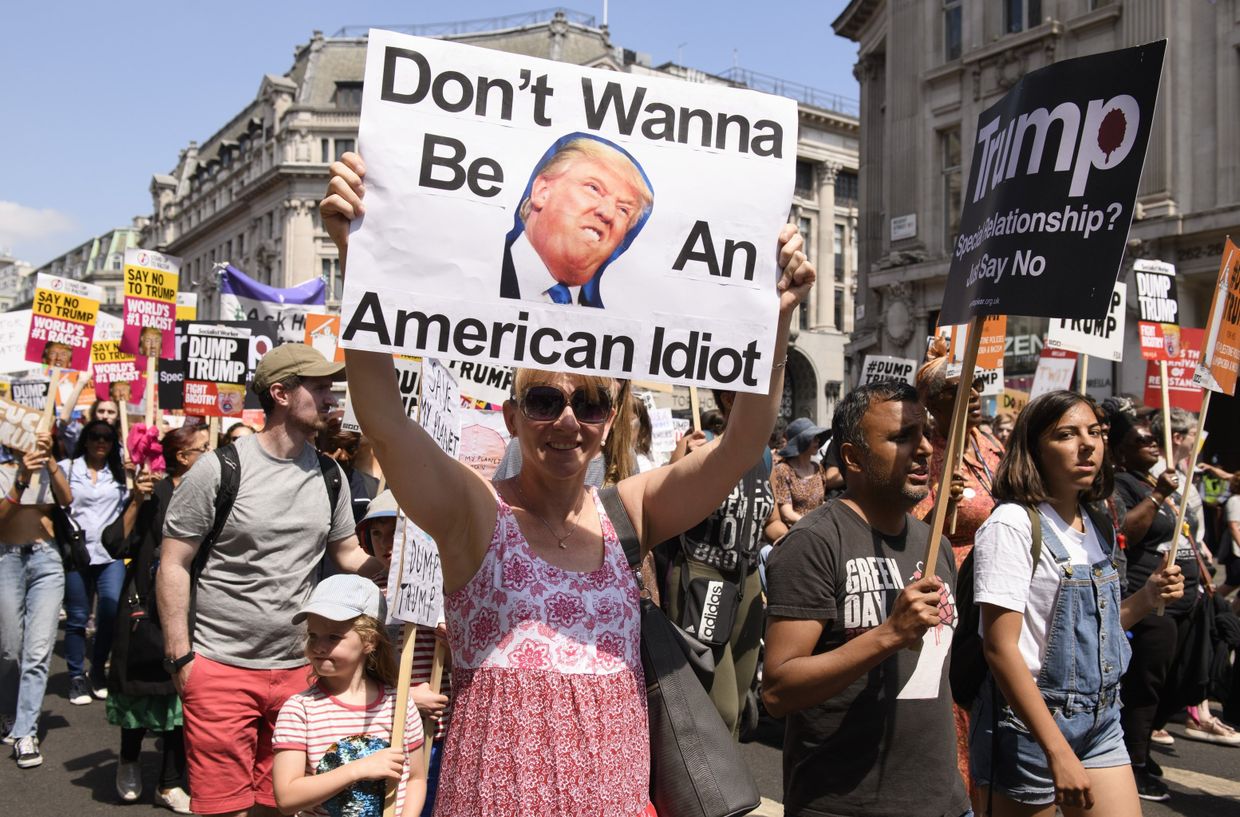Акция против Д.Трампа в Лондоне