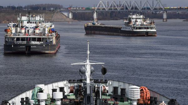 Сухогрузы типа Волго-Дон на реке Шексне Волго-Балтийского канала