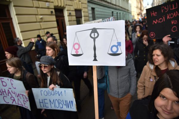 Акция протеста женщин на Украине