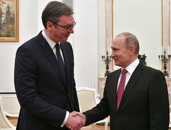 Президент РФ Владимир Путин и президент республики Сербии Александр Вучич