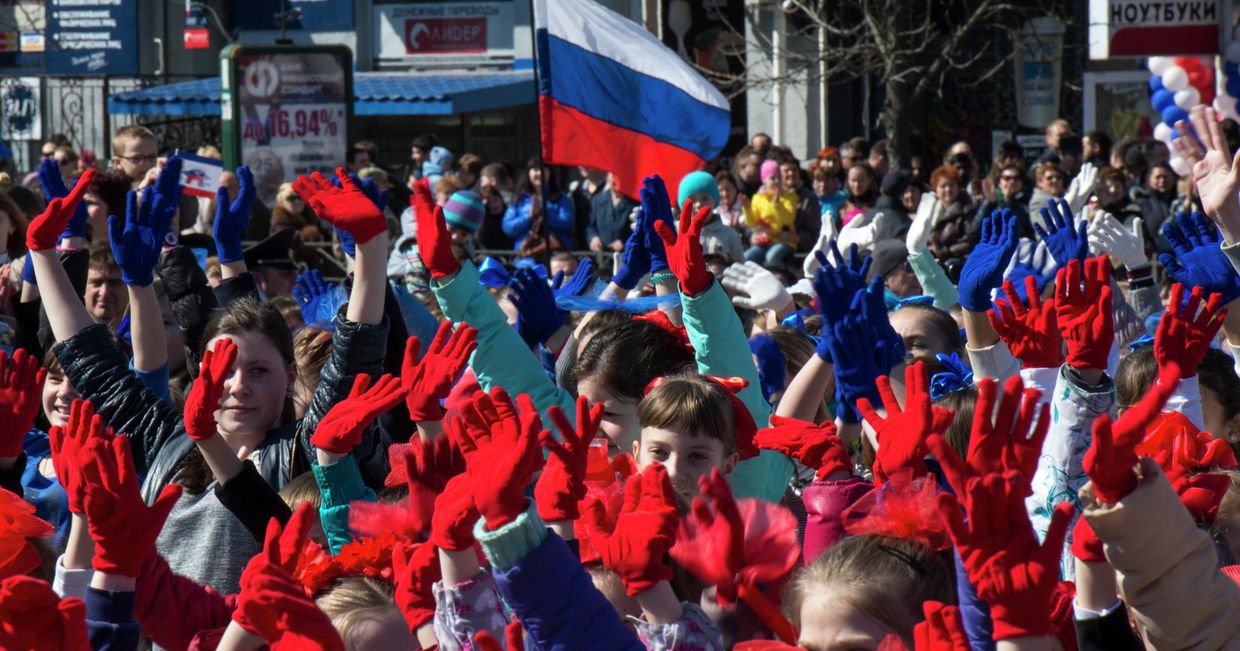 Празднование годовщины Крымской весны в Симферополе