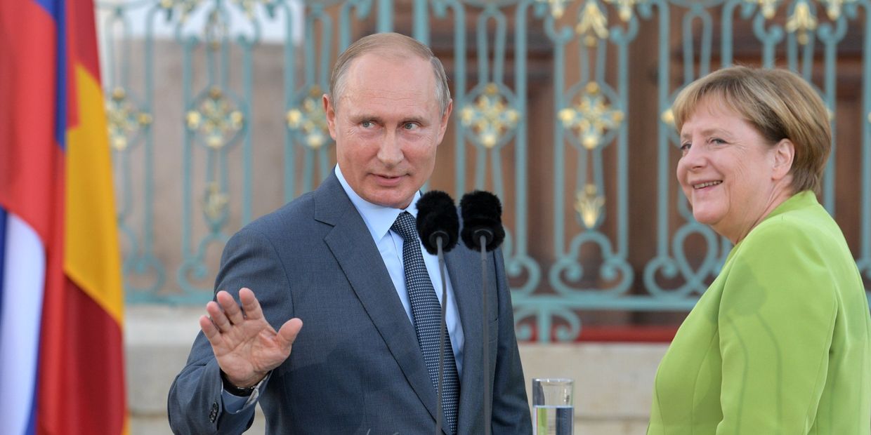 Рабочий визит президента РФ В. Путина в Германию