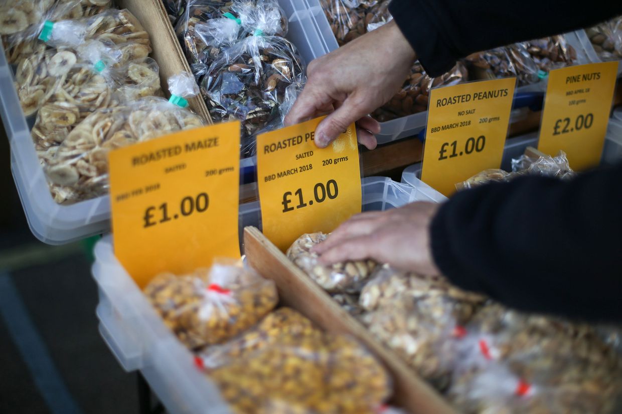 Продукция продуктового рынка в Лондоне, Великобритания