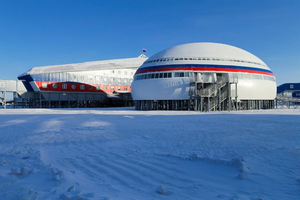 Российская военная база Арктический трилистник на острове Земля Александры архипелага Земля Франца-Иосифа