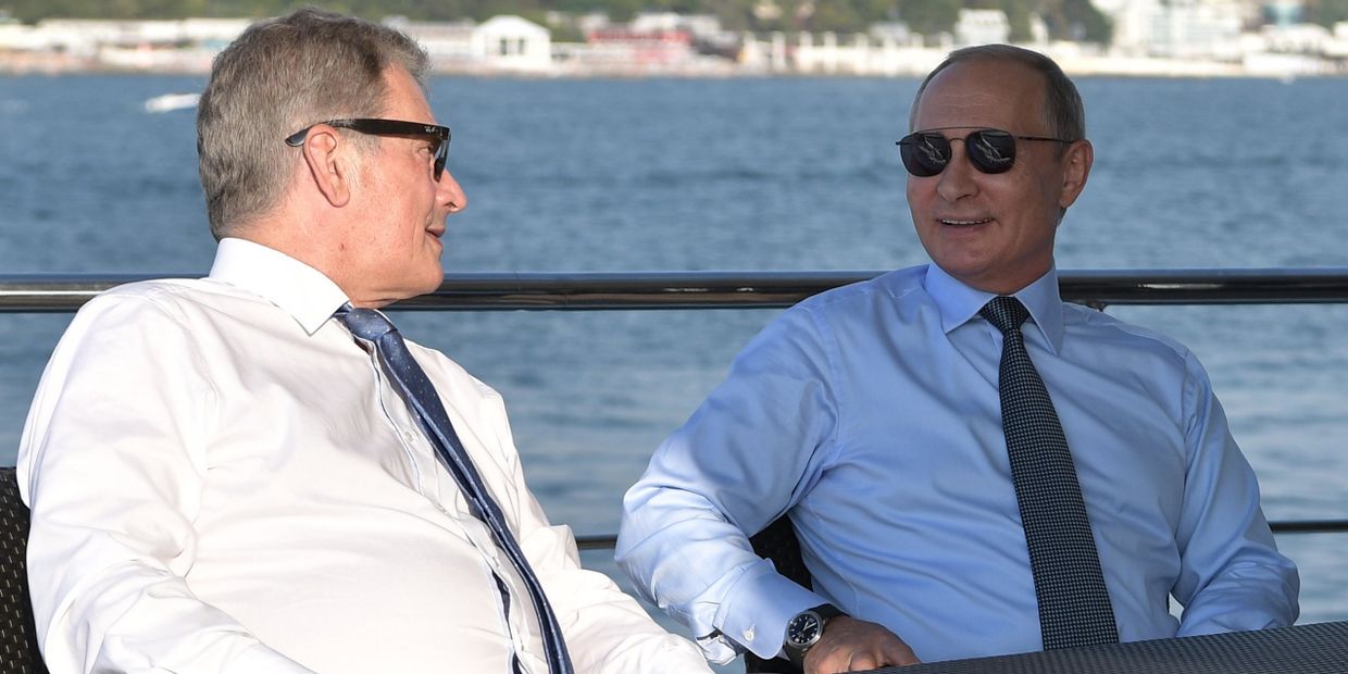 Встреча президента РФ В. Путина с президентом Финляндии С. Ниинистё