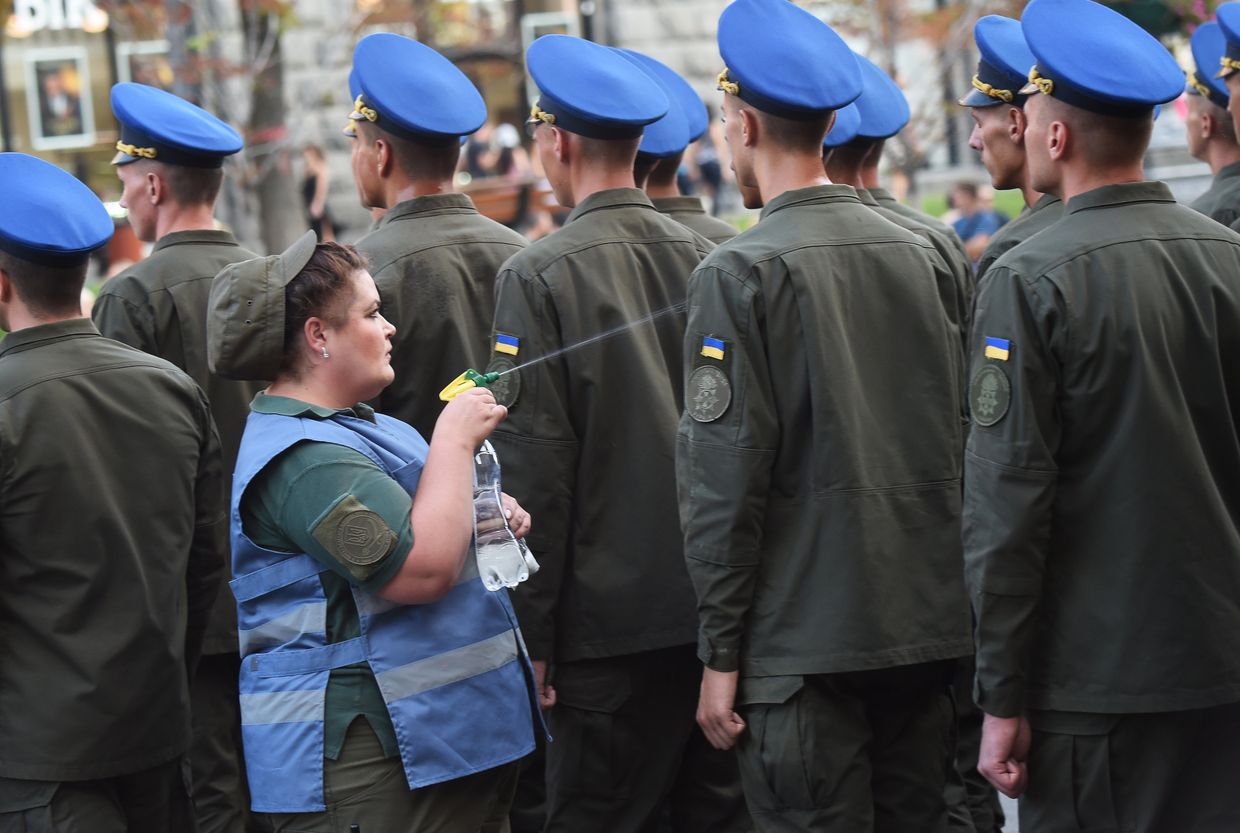 Репетиция военного парада ко Дню Независимости Украины в Киеве