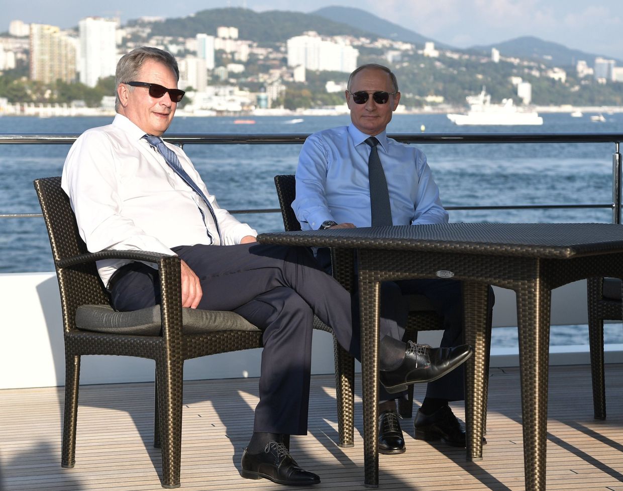Встреча президента РФ В. Путина с президентом Финляндии С. Ниинистё