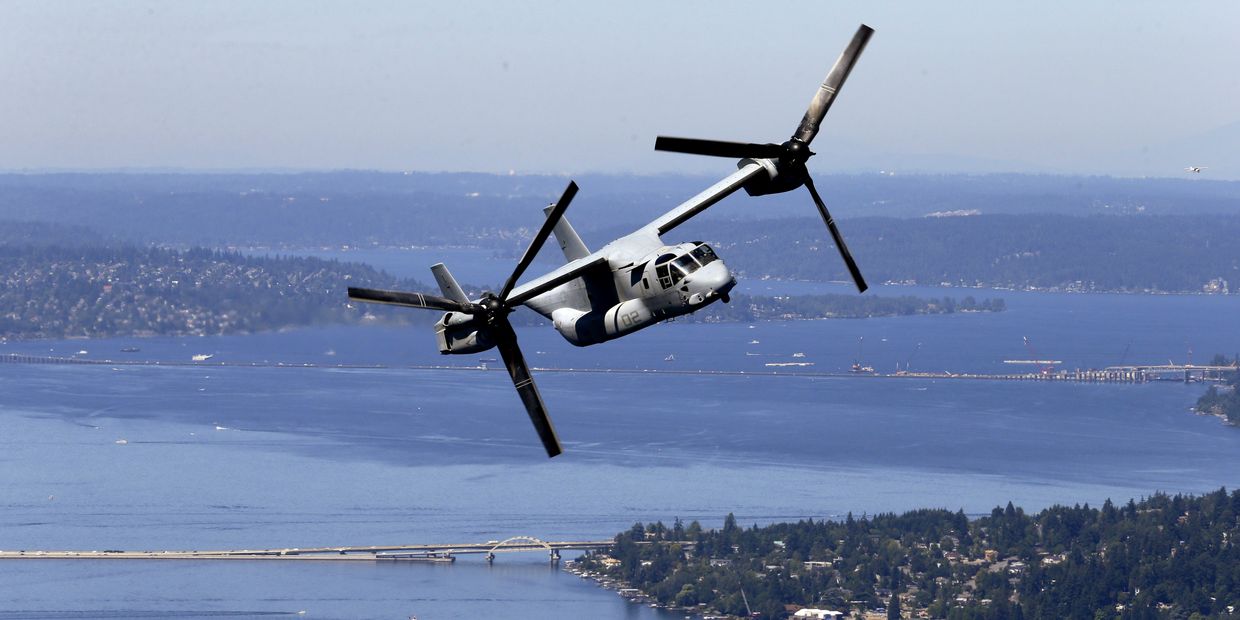 Американский конвертоплан MV-22B Osprey. 2014 год