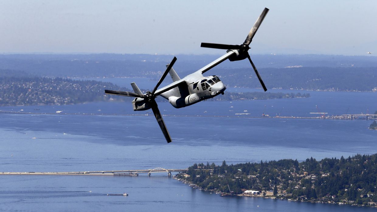 Американский конвертоплан MV-22B Osprey. 2014 год