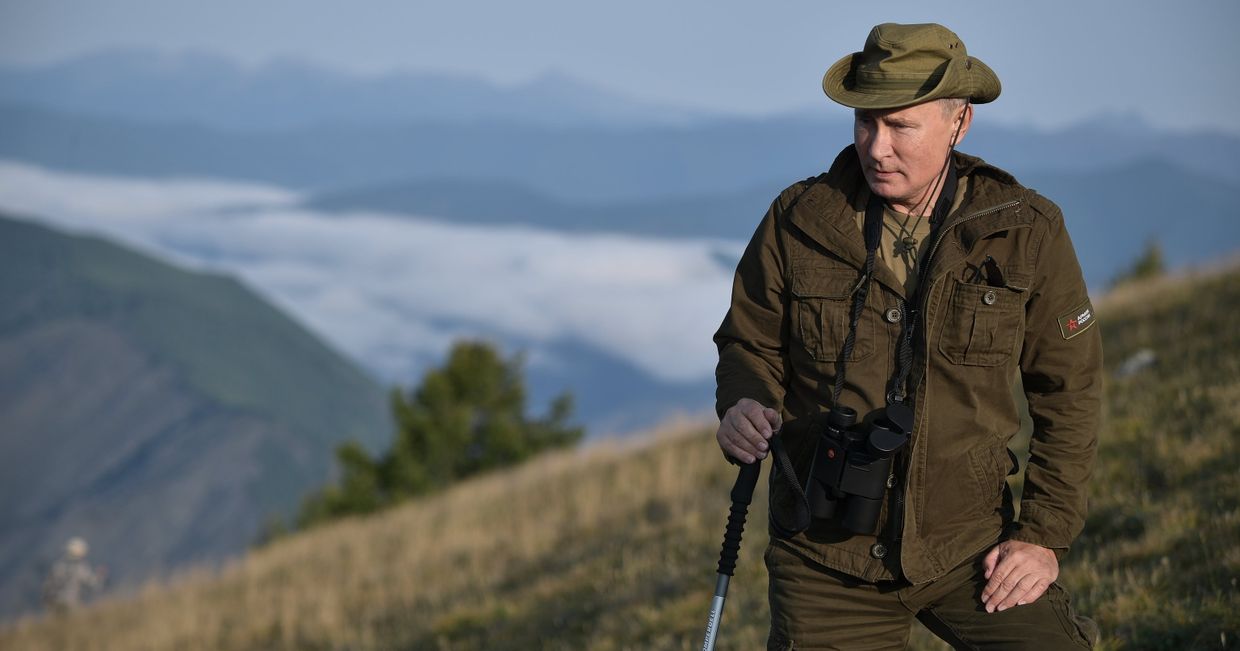 Президент РФ Владимир Путин во время отдыха в Республике Тыва