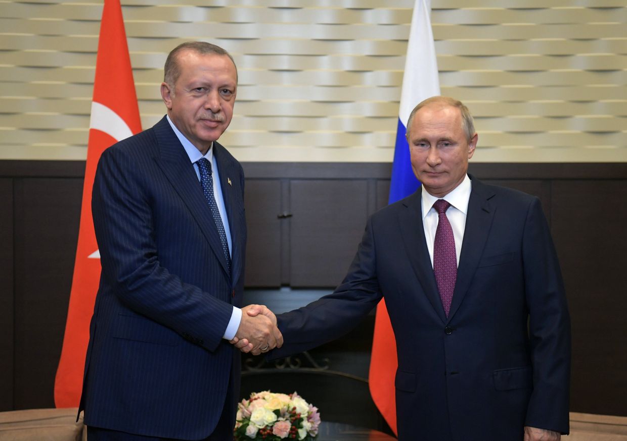 Владимир Путин и президент Турции Реджеп Тайип Эрдоган во время встречи в Сочи. 17 сентября 2018
