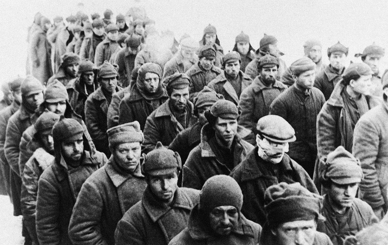 Плененные финскими войсками российские солдаты в Швеции