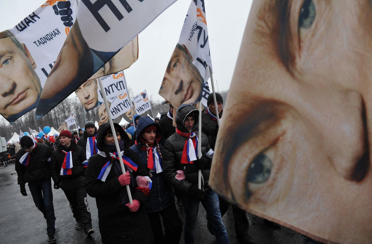 Шествие и митинг Защитим страну! в поддержку В.Путина