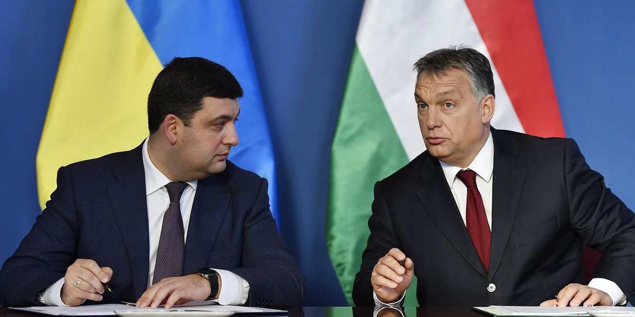Премьер-министр Украины Владимир Гройсман и премьер-министр Венгрии Виктор Орбан Премьер-министр Украины Владимир Гройсман и премьер-министр Венгрии Виктор Орбан