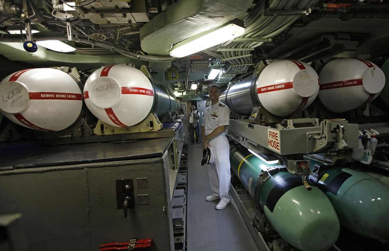 Ракеты Tomahawk на борту подлодки USS Hampton