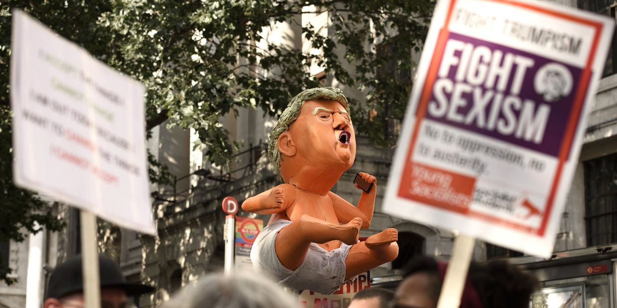 Акция против Д.Трампа в Лондоне Акция против Д.Трампа в Лондоне