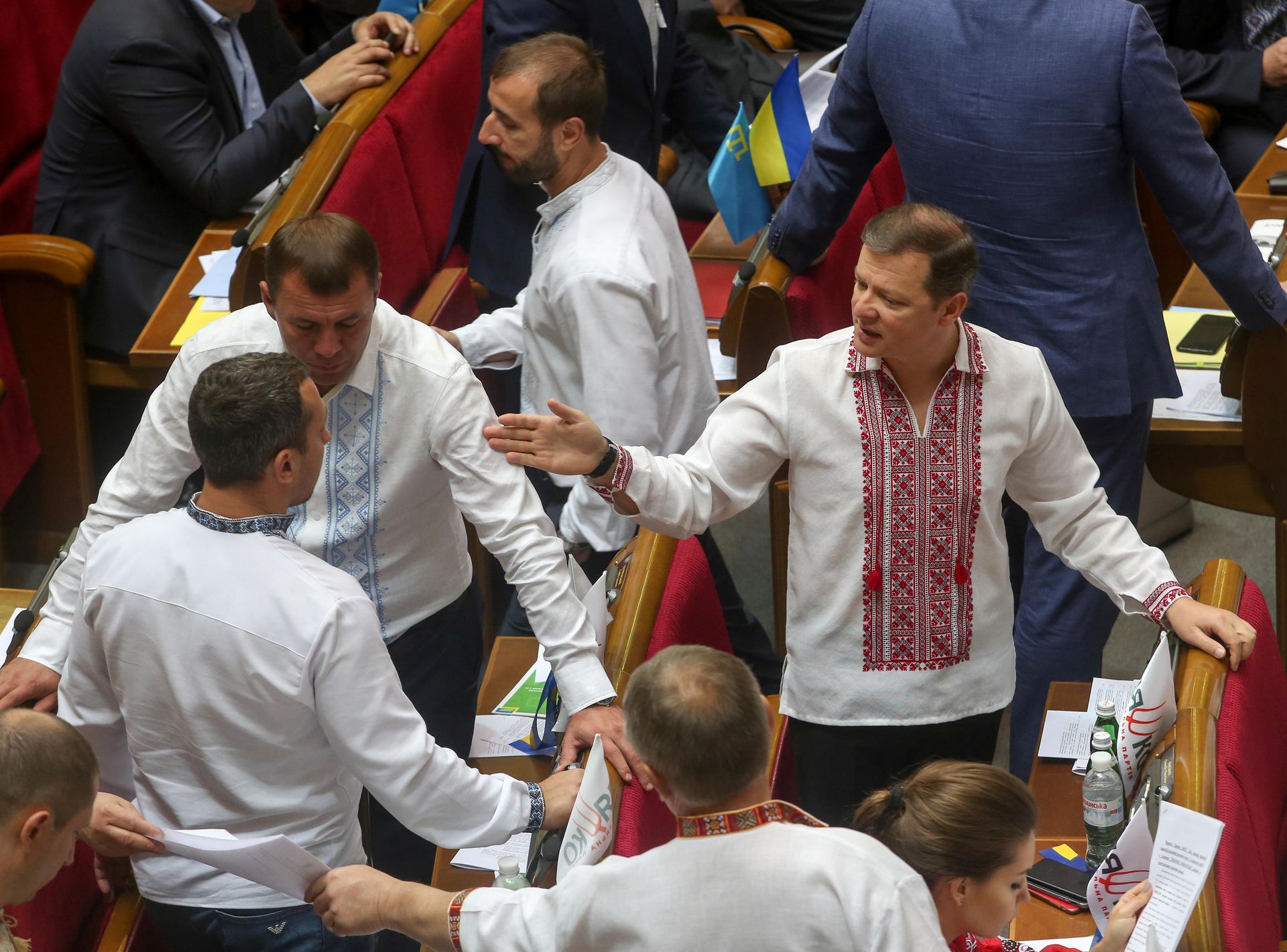 Лидер фракции Радикальной партии Олег Ляшко на заседании Верховной рады Украины. 18 мая 2017 - ИноСМИ, 1920, 05.09.2020