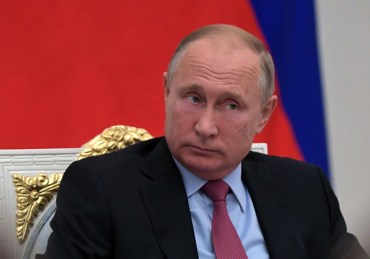 Президент России Владимир Путин на торжественном мероприятии, посвящённом 25-летию избирательной системы России. 30 октября 2018