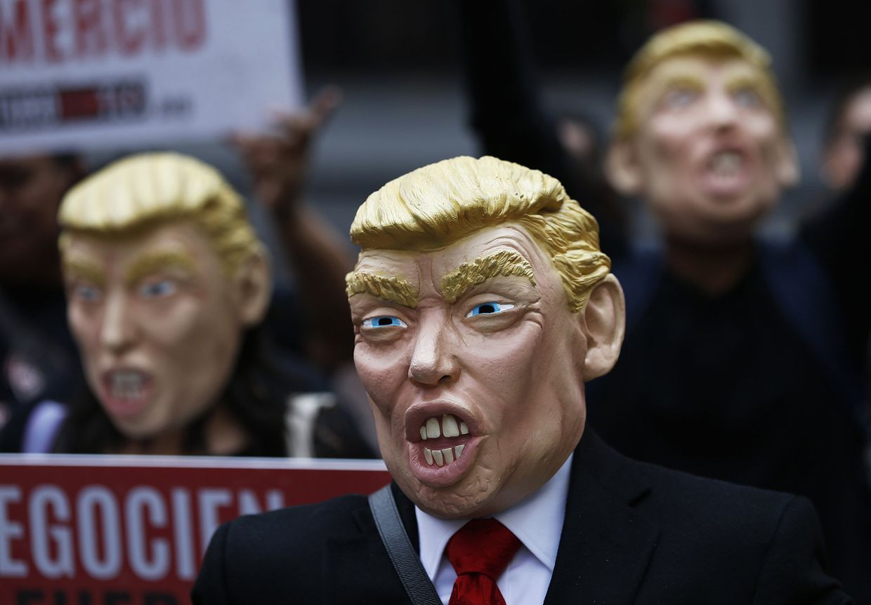 Акция протеста против президента США Дональда Трампа в Мехико, Мексика