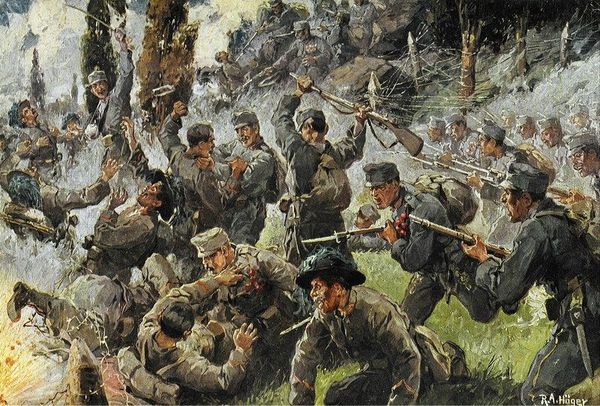 Первая мировая война. Рукопашный бой в битве при Добердо